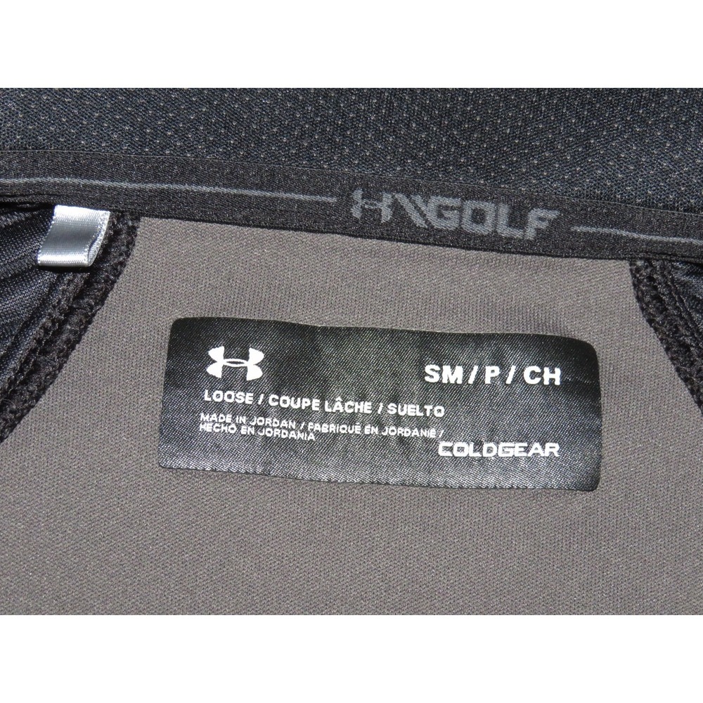 Under Armour Cold Gear GOLF Stretch‎ Black 1/4 Zip Athletic Jacket Men's Small - Picture 7 of 7